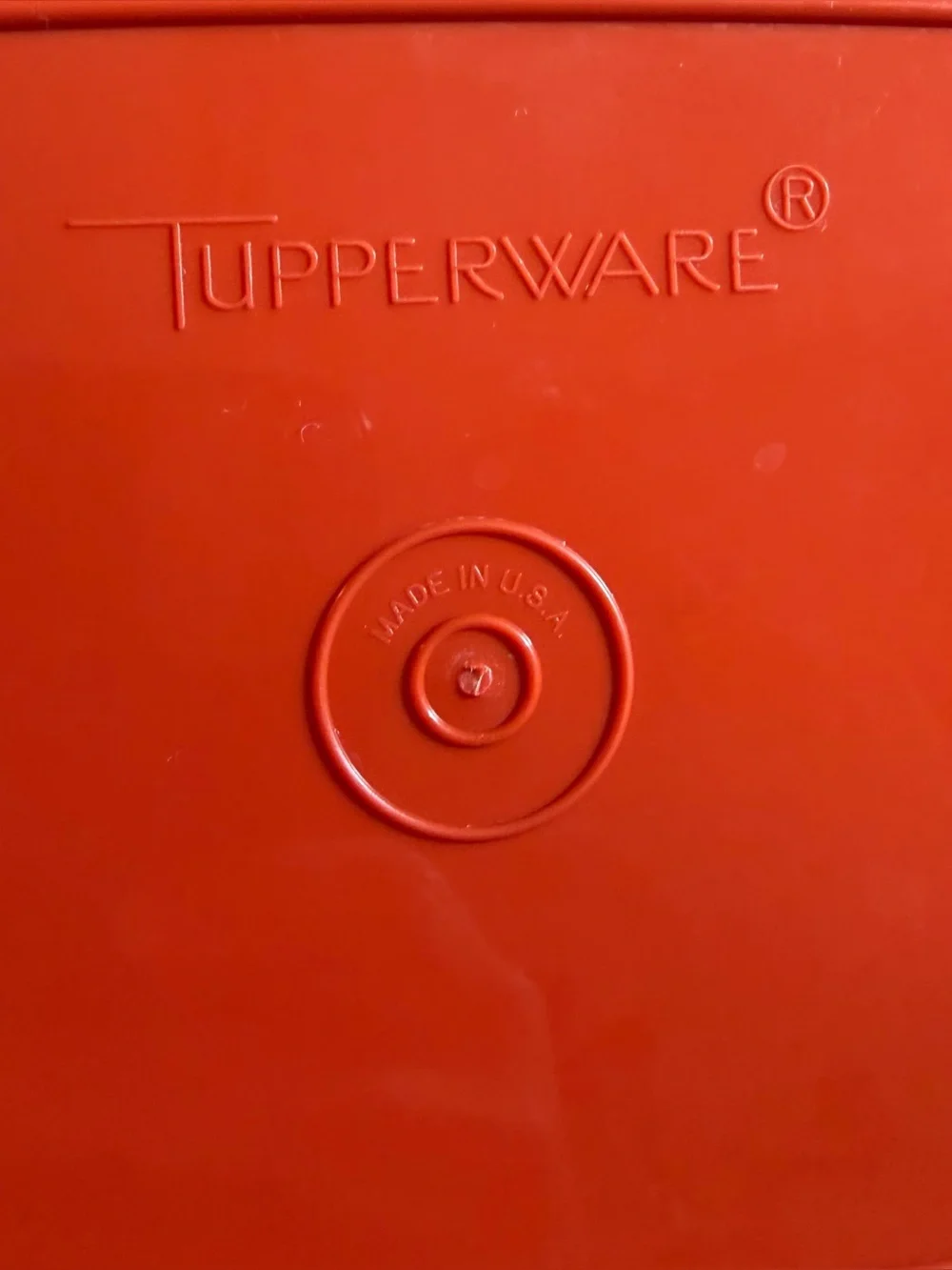 Lot of 4 Vintage Tupperware Paprika Red 816 817 Deli Keepers Lids 9x5 Containers